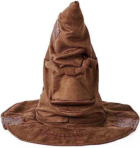 Wizarding World, Talking Sorting Hat with 15 Phrases for Harry Potter Pretend Play Kids’ Fancy Dress Role Play Toys for Ages 5 and up, Brown
