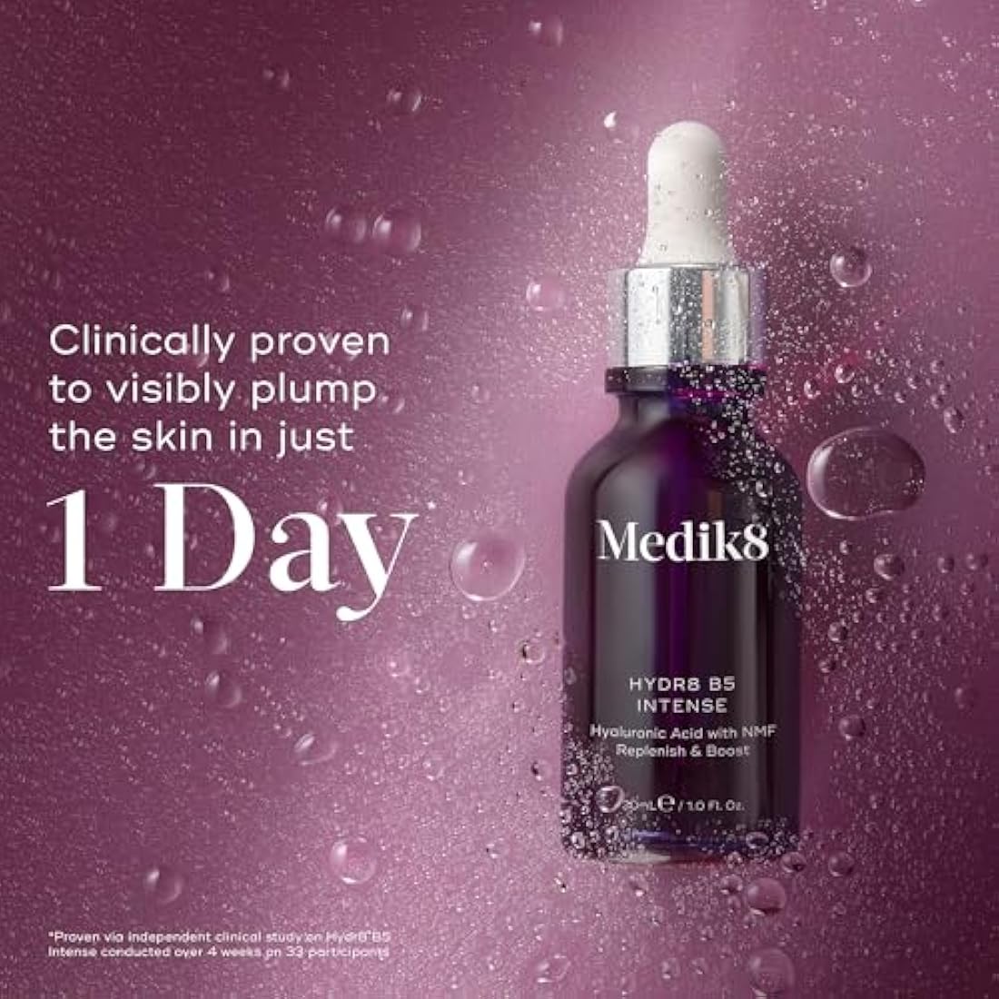 Medik8 Hydr8 B5 Intense - Supercharged Multi-Weight Hyaluronic Acid Serum - Replenishes, Smooths & Plumps Skin - Ideal For Normal to Dry Skin Types - 30ml