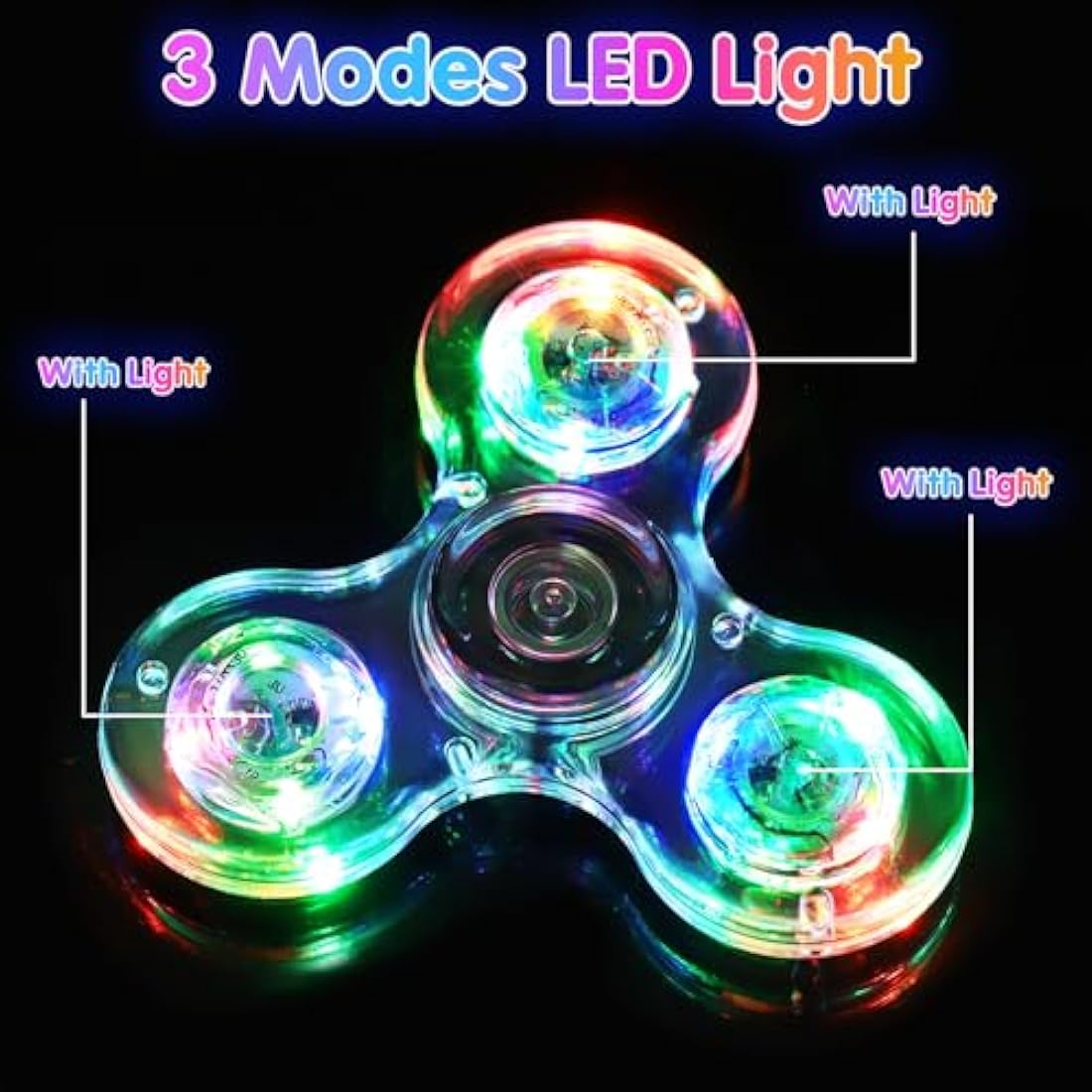 Gigilli Fidget Spinners 16 Pack, Party Favors Led Light Up Fidget Spinners for Kids, Goodie Bag Stuffers Fidget Spinner Glow in The Dark Party Supplies, Birthday Classroom Prizes
