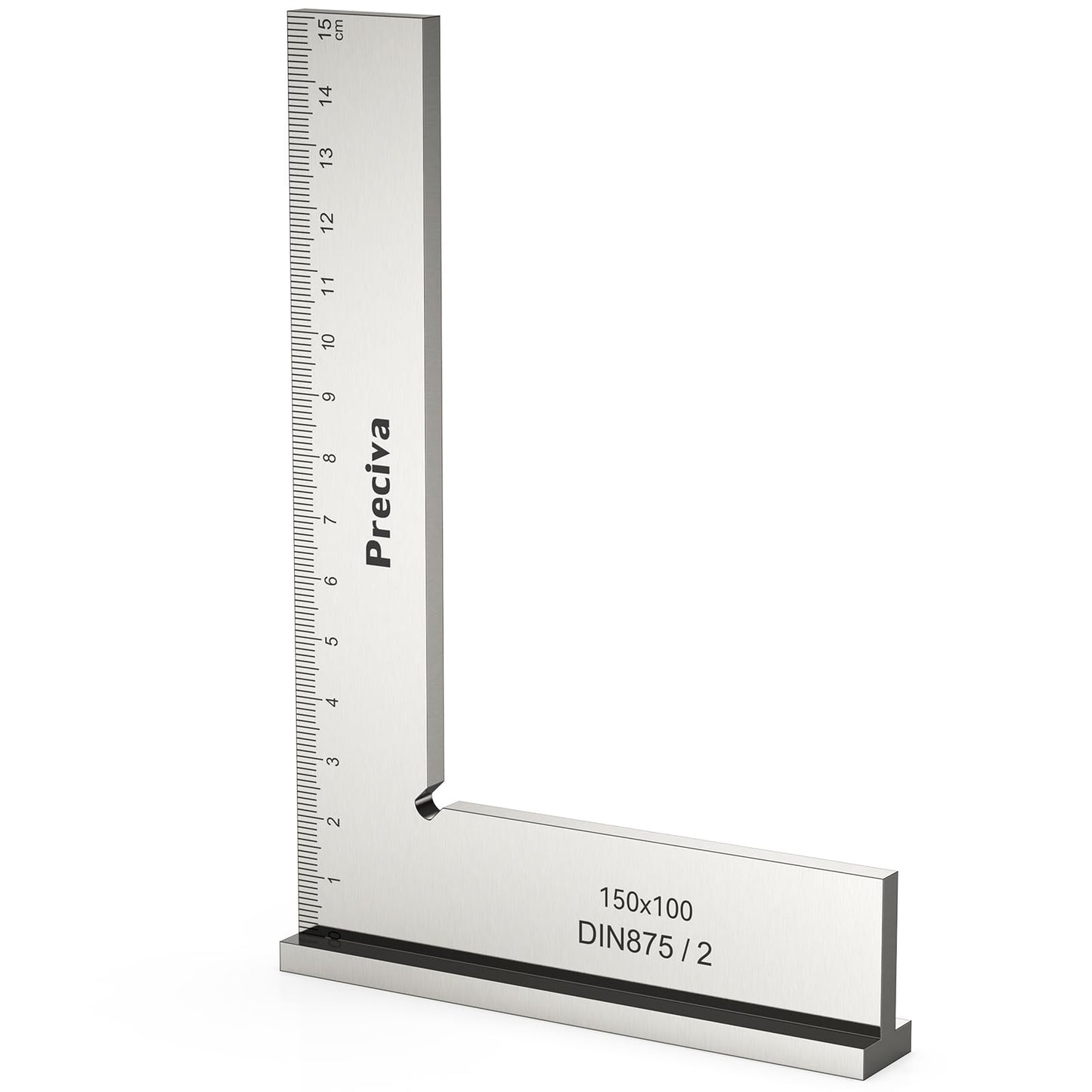 Machinist Square, Preciva 90 Degree Right Angle Steel Ruler, Precision Engineer Right Blocks with Wide Base Seat L-Type, Woodworking Measuring Tool
