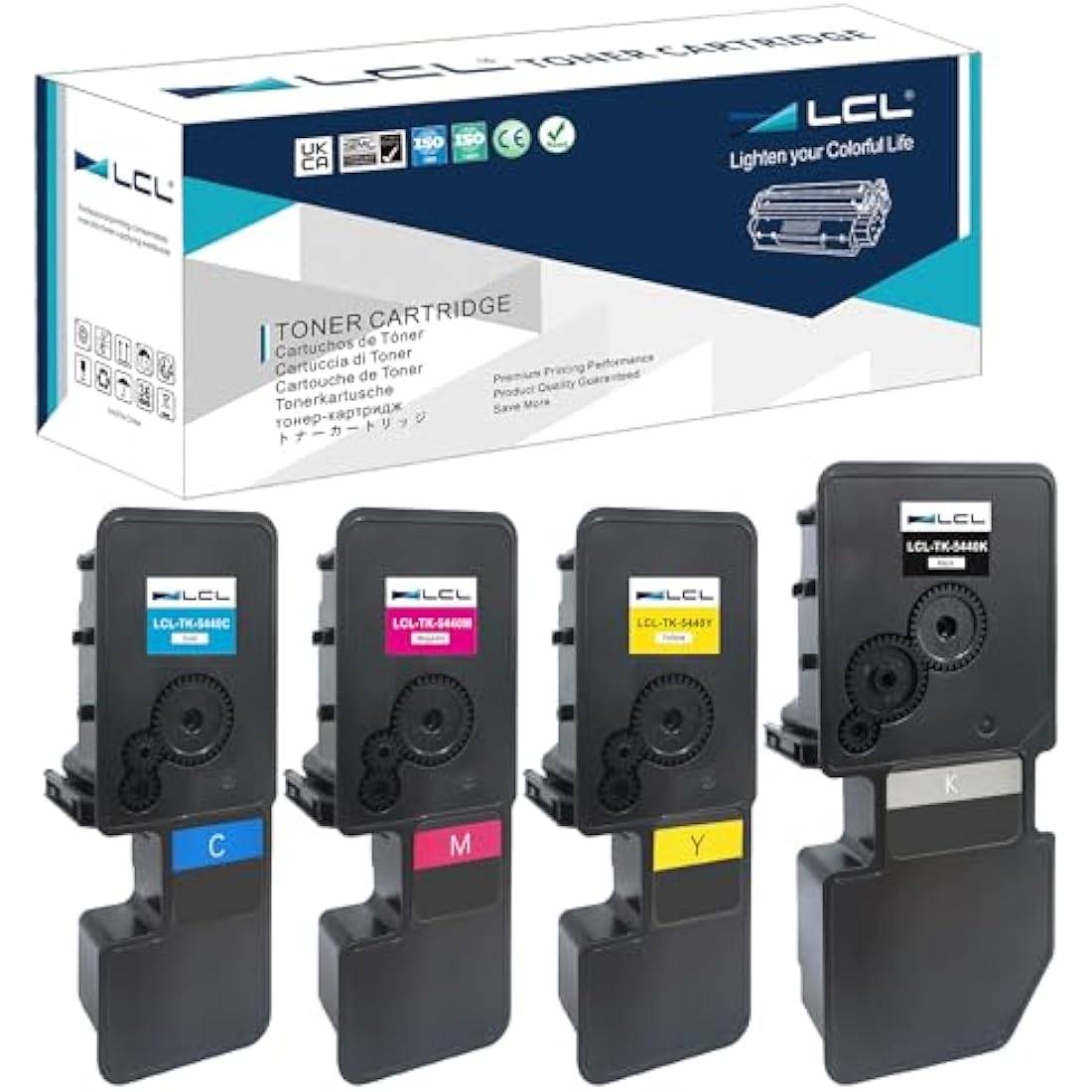 LCL TK5440 Toner Cartridge Replacement for TK-5430 TK-5440 TK-5440K TK-5440C TK-5440M TK-5440Y TK-5430K TK-5430C TK-5430M TK-5430Y Replacement for ECOSYS MA2100 MA2100cwfx MA2100cfx PA2100cx PA2100cwx