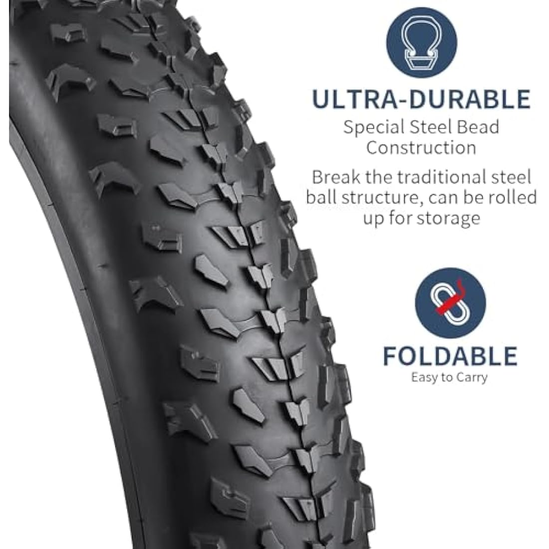 YunSCM 20 inch Foldable Fat Tyres 20x4.0 102-406 Bike Tyre and 20" Bike Inner Tubes Schrader Valve AV32mm, Compatible with 20 x 4.0 98/102-406 MTB/E-Bike/Electric Fat Bike Bicycle Tyres and Tubes