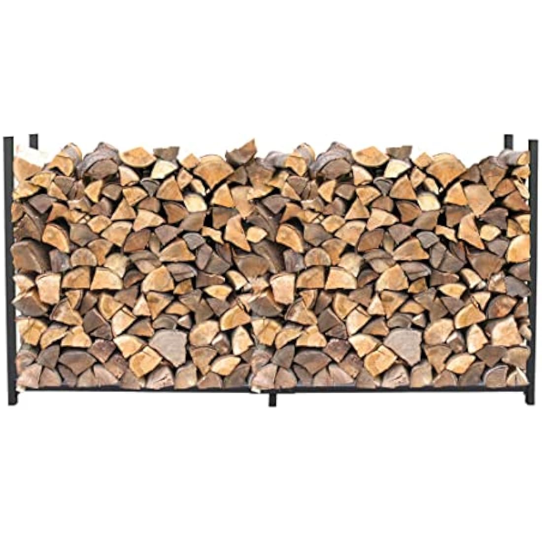 QUICK STAR Metal Firewood Rack Anthracite 200 x 25 x 115 cm Garden Firewood Shelter 0,8 m³ / 1 SRM Stacking Aid Outdoor with Weather Protection Gray
