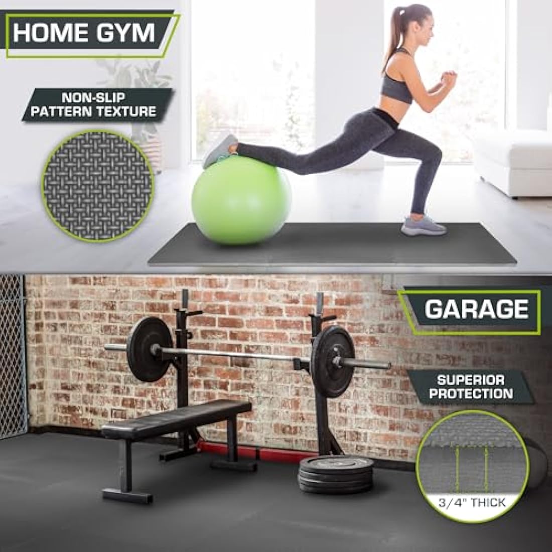 ProsourceFit Exercise Puzzle Mat EVA Foam Interlocking Tiles Protective and Cushion Flooring for Gym Equipment, Exercise and Play Area