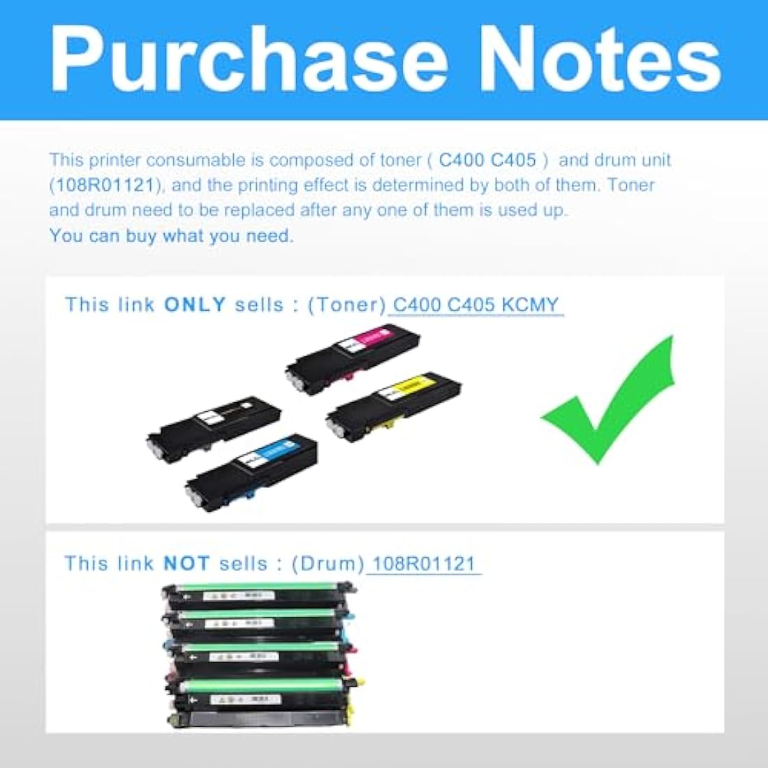 LCL Remanufactured Toner Cartridge 4 cartridges 10500 pages+3 * 8000 pages C400 C400V C400N C400DN C405 C405V C405N C405DN 106R03528 106R03530 106R03531 106R03529 Replacement for Xerox