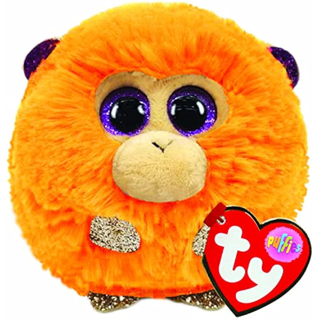 Ty UK Ltd 2005130 Coconut Monkey Puffies Plush Animal, Multicolor, 7cm