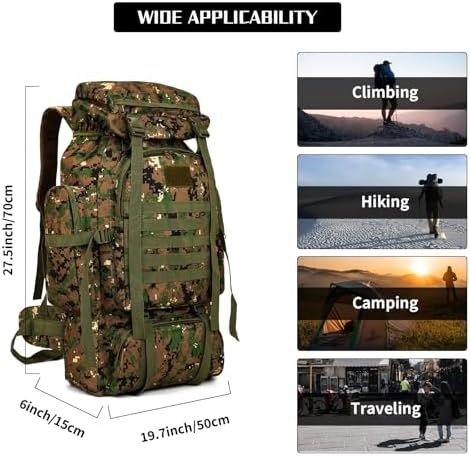 W WINTMING Military Hiking Backpack