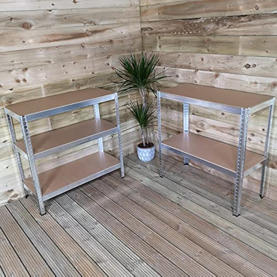 Samuel ALEXANDER Garage Shelving 90cm Wide & 180cm High Heavy Duty 5 Tier Multipurpose Storage Shelves Boltless Metal Racking Unit/Warehouse Storage