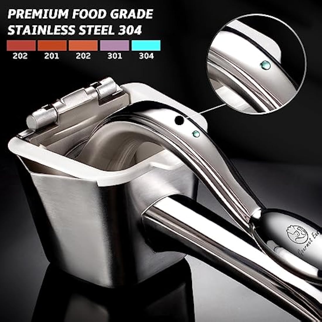 Stainless Steel Lemon Squeezer, Heavy-Duty Orange Juicer, Durable Hand Press Citrus Juicer, Portable Lime Squeezer, Rust-Free, Easy to Clean, Ideal for Kitchen & Bar, 5-Year Warranty