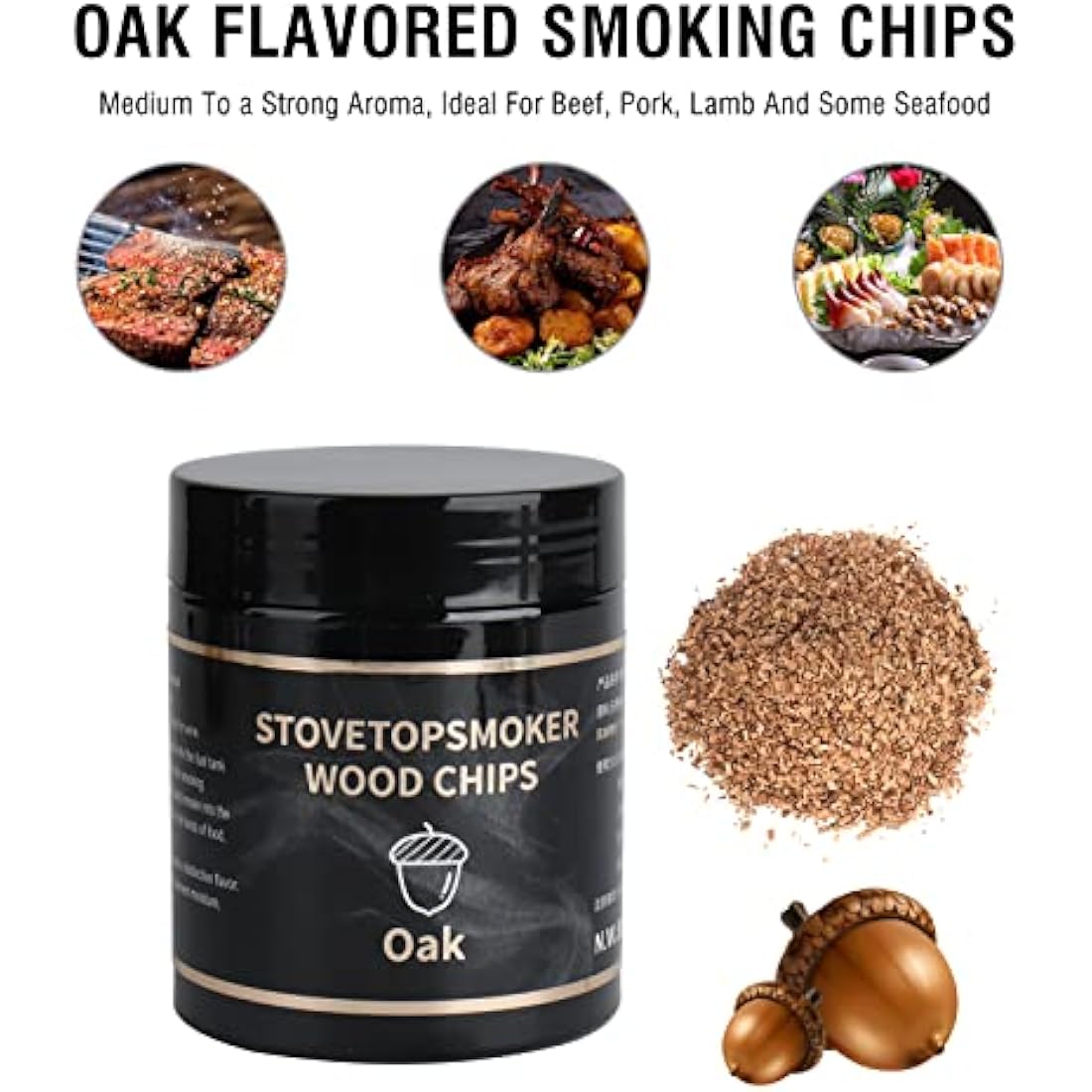 BORUiT Smoker Wood Chips for Smoking and Grilling, 4 Flavors Natural Apple Pecan Cherry Oak Smoking Wood Chips Great for BBQ Smoking Beef Pork Chicken Fish and Whisky