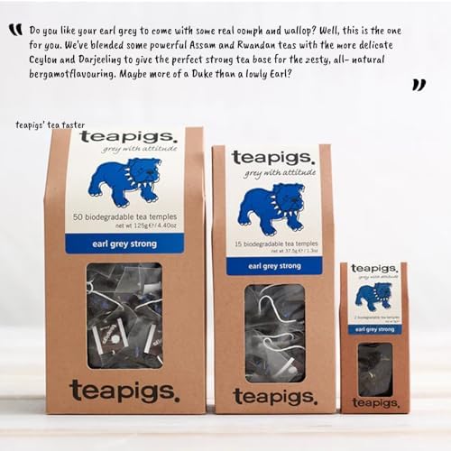 Teapigs Earl Grey Strong Tea Made With Whole Leaves (1 Pack of 50 Tea Bags)