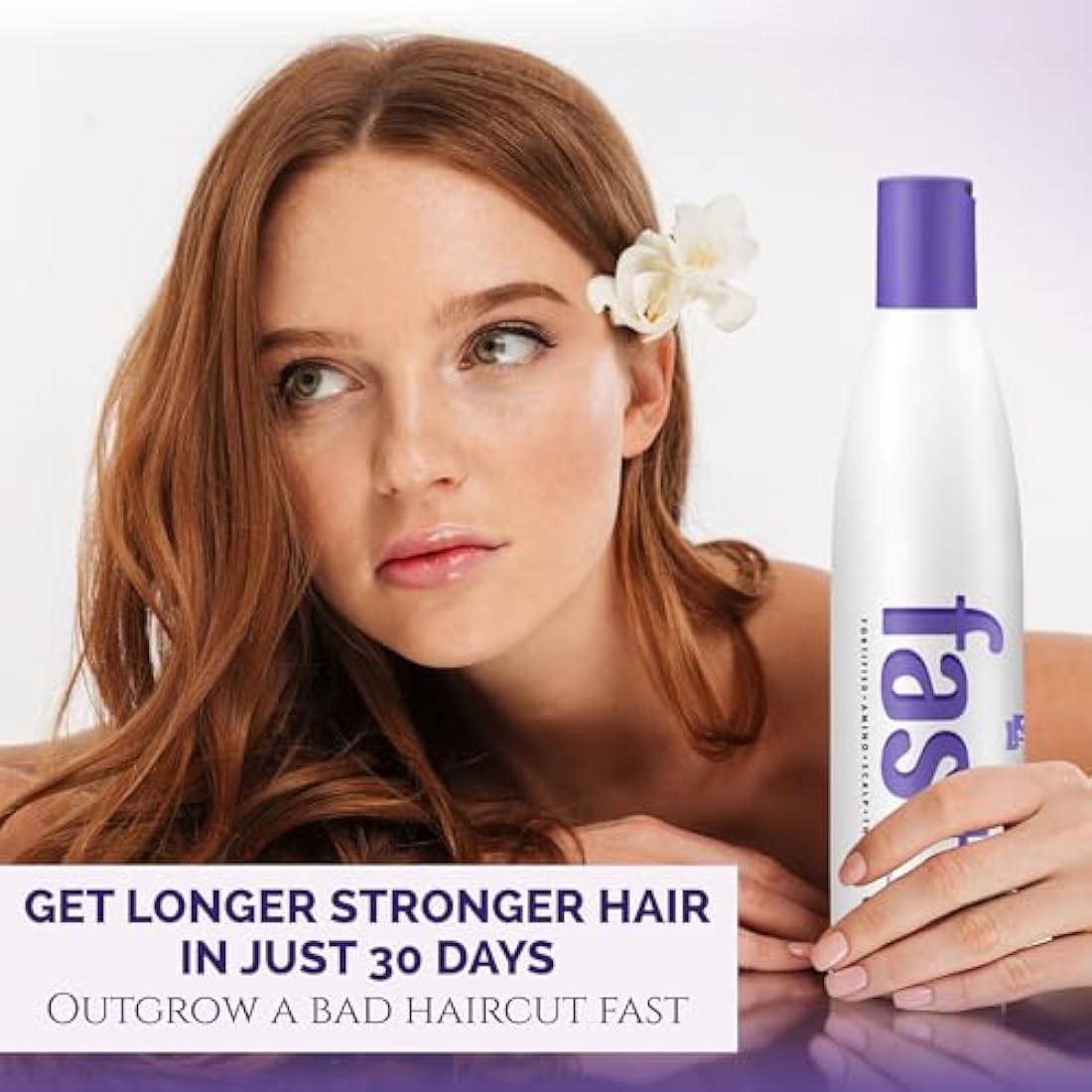 FAST Hair Growth Shampoo and Conditioner - Supercharges Growth for All Hair Types, Repairs Damaged Hair, Vegan, SLS/Paraben-Free, 1 Month Supply, 300ml x2