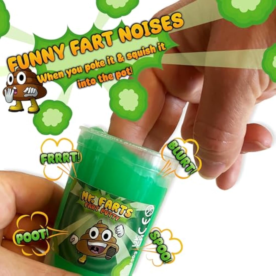 Mr. Farts – Funny Fart Putty for Kids – Party Bag Fillers & Slime Noise Maker – Prank Toy – Great for Birthdays, Stocking Fillers & Gag Gifts