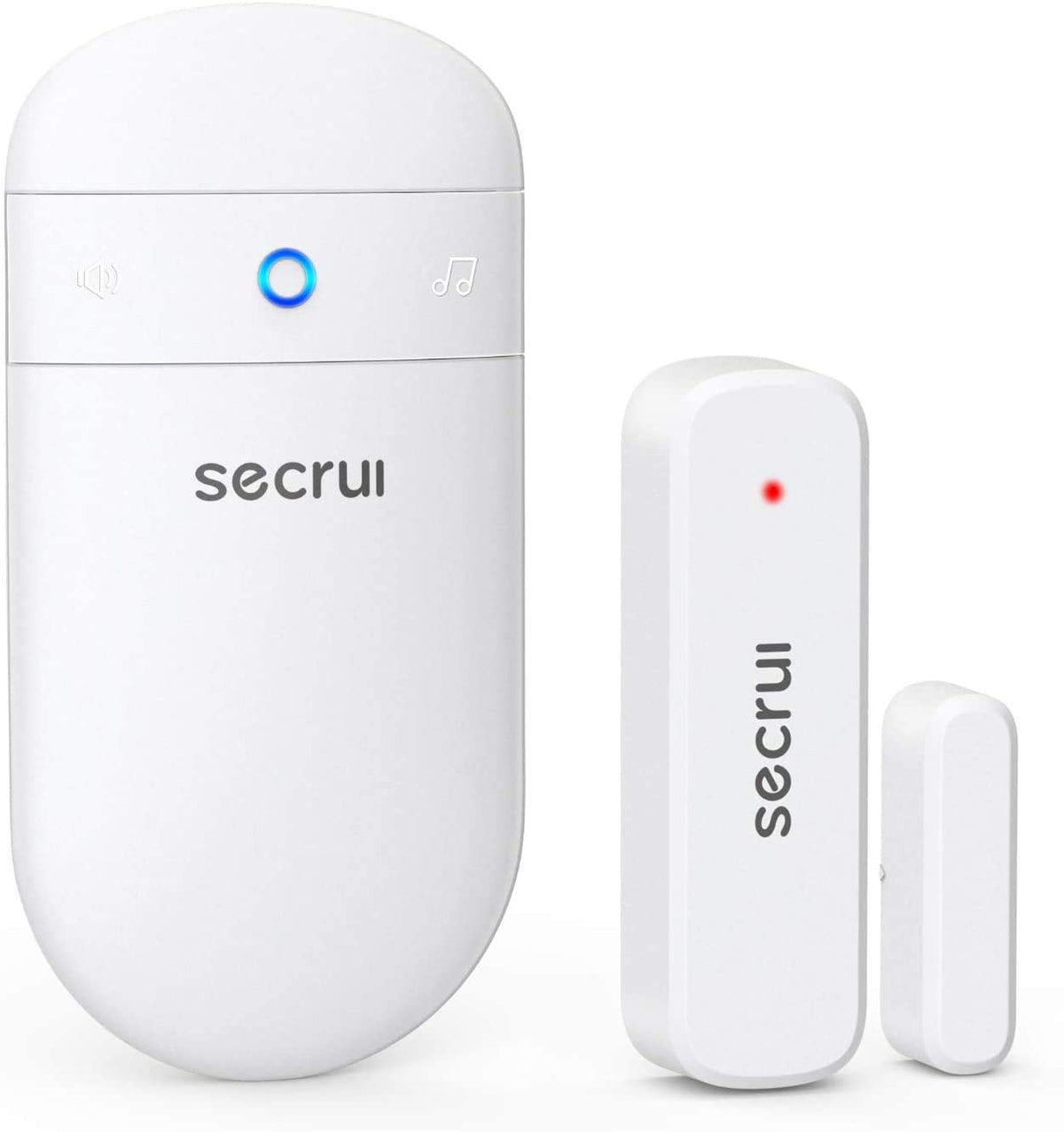 SECRUI Wireless Door Open Sensor Alarm Chime, 400ft Operating Range 52 Chimes Adjustable Volume with Mute Mode LED Indicators Magnetic Door Alarm