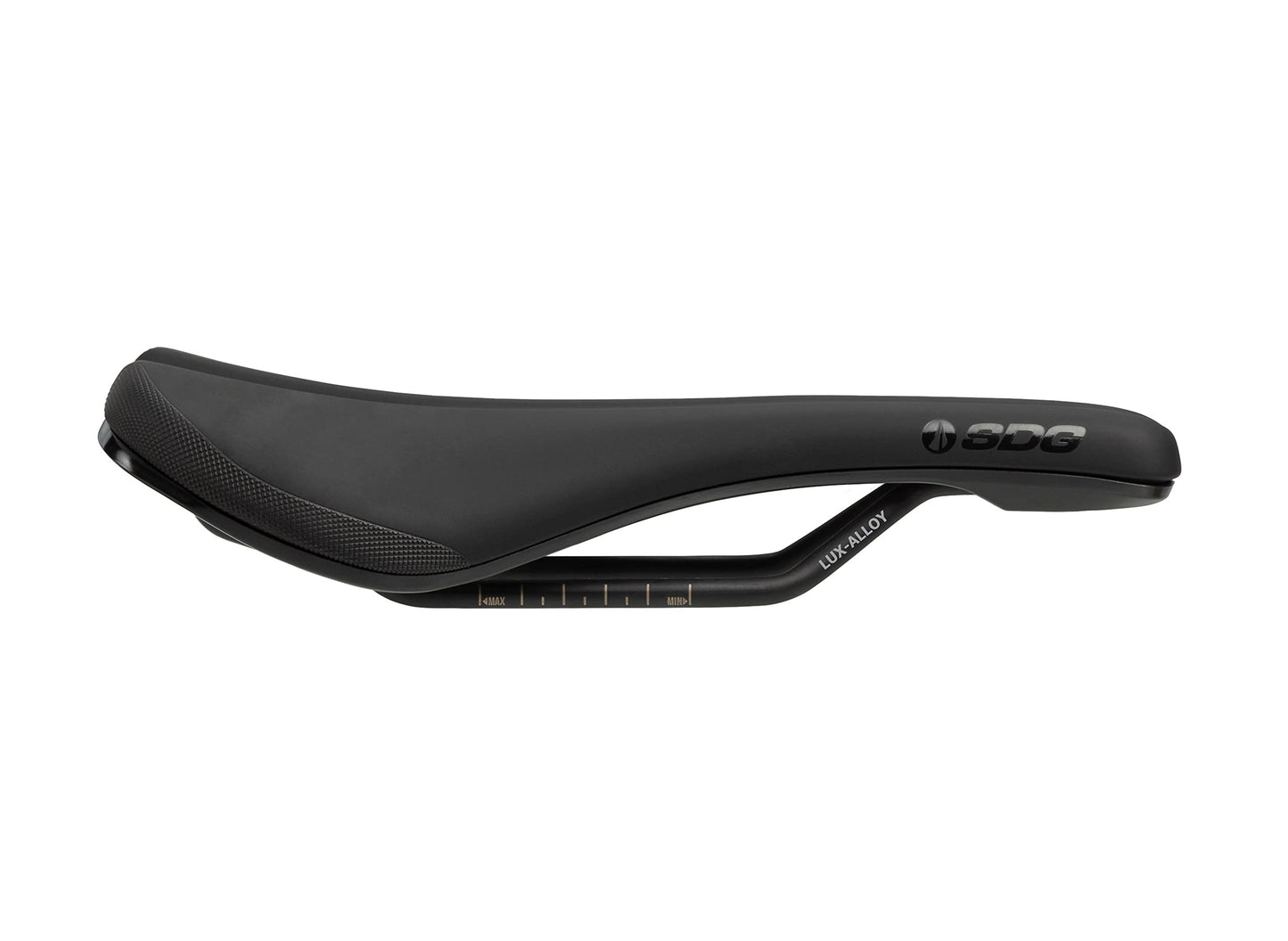 SDG BEL AIR 3.0 LUX-ALLOY RAIL SADDLE Black Microfibre Top / Black Base,140mm