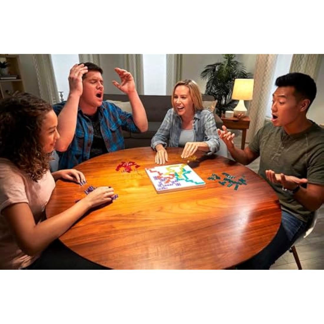 Mattel Games Blokus, Family Board Game for Kids and Adults for Party Game Night, Strategy Game, Engaging Gift for Kids, 2 to 4 Players, Ages 7 and Up, BJV44