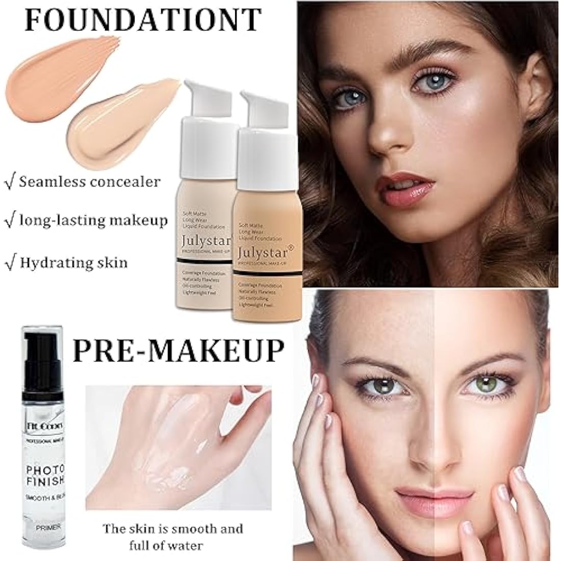 Make-Up Sets,All In One Make Up Set For Women,Makeup Kit Includes 40 Colors Eyeshadow Palette Mascara Foundation & Face Primer Eyeliner Stamp Lip Gloss Set Eyebrow Soap Makeup Sponge