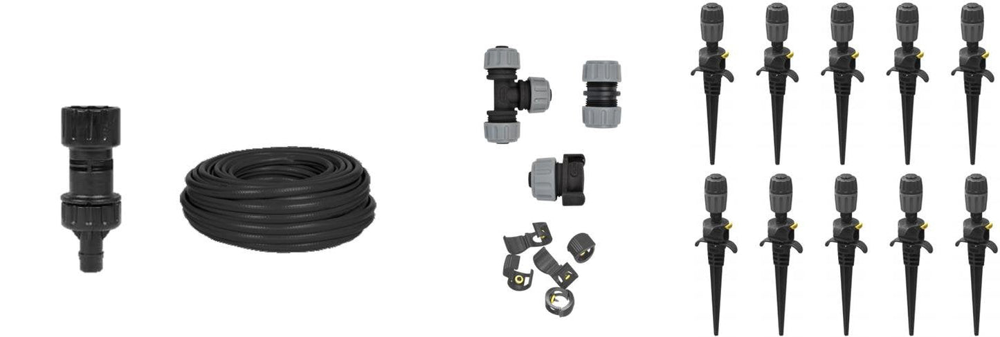 HOZELOCK - Universal Irrigation Kit : Ideal for Watering Borders, Flowerbeds and Vegetable Gardens, Easydrip Universal Drippers/sprinklers, Supplied