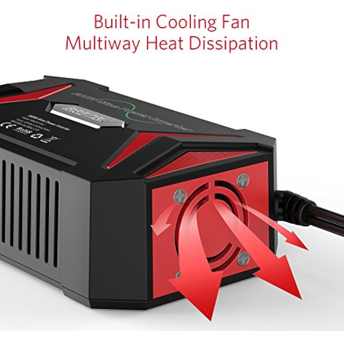 BESTEK 300W Pure Sine Wave Power Inverter 12V to 240V 230V with 4.8A Dual Smart USB Ports Car Adapter Charge Your Laptop iPad iPhone Tablet Consoles & More