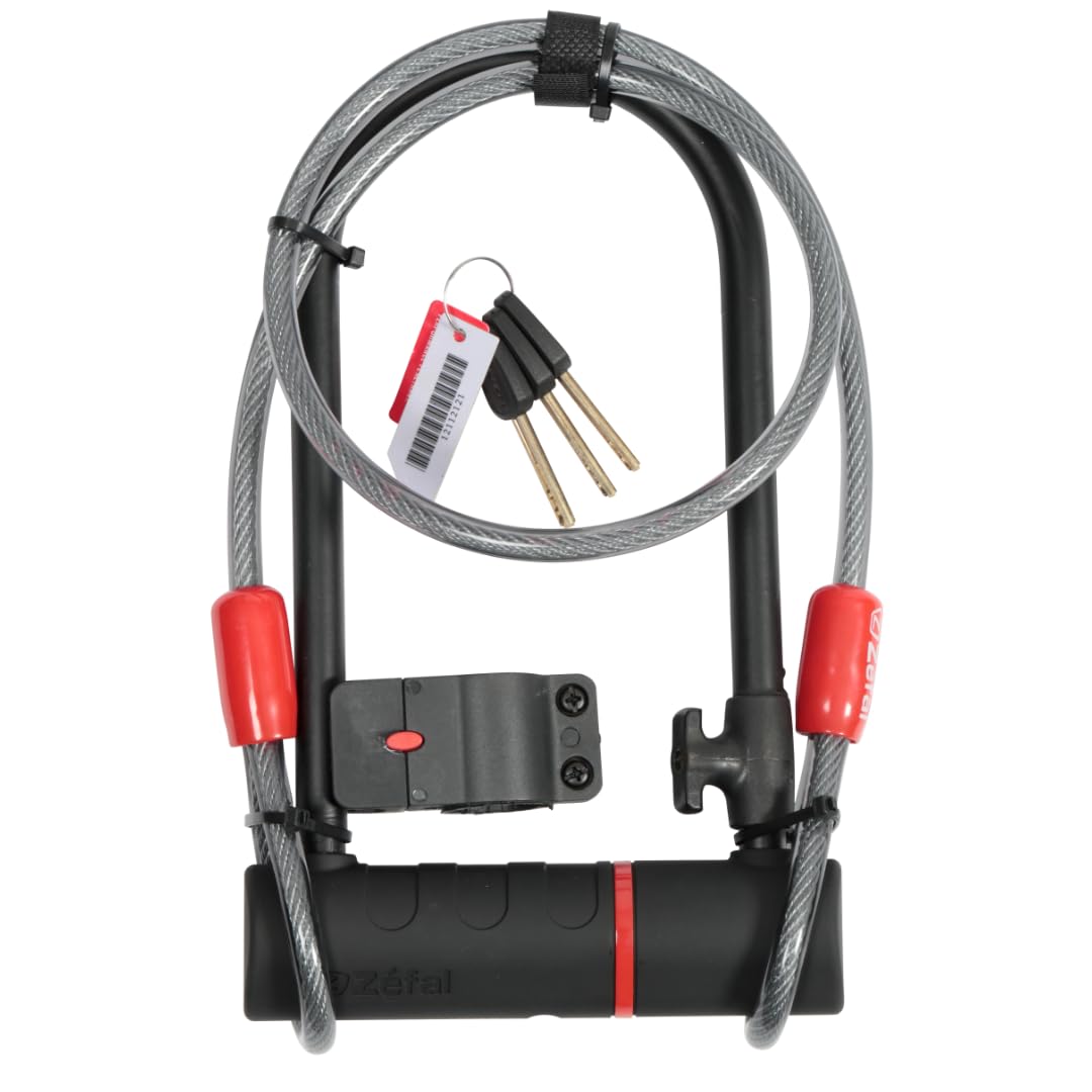 Zefal 4947B K-Traz U17 & Cable Extension U-Lock, Black, 115 x 230mm/120cm