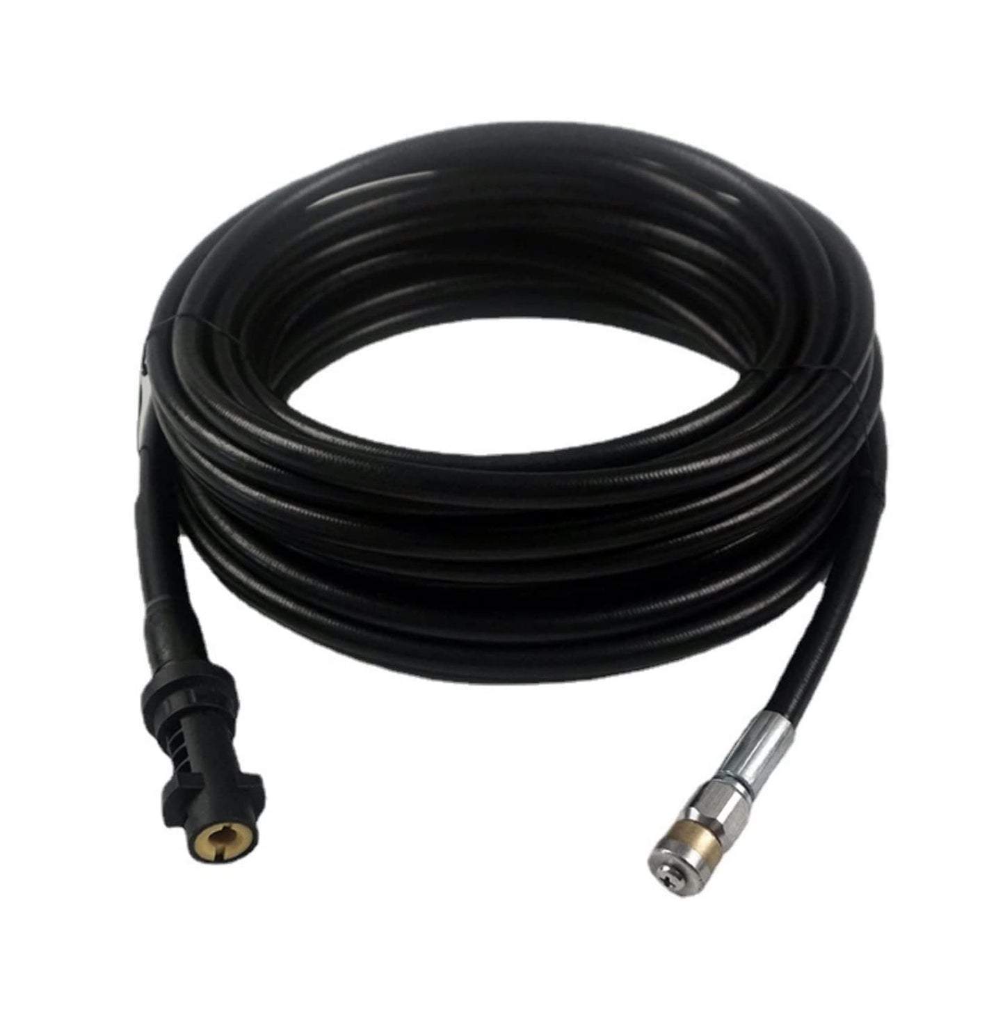YUET 20M High Pressure Washer Drain Pipe Cleaning Hose Cleaner Kit Wth Adapter,Flexible Tube Unblocker Sewer Jetter, Jet Nozzle Rotating for Karcher
