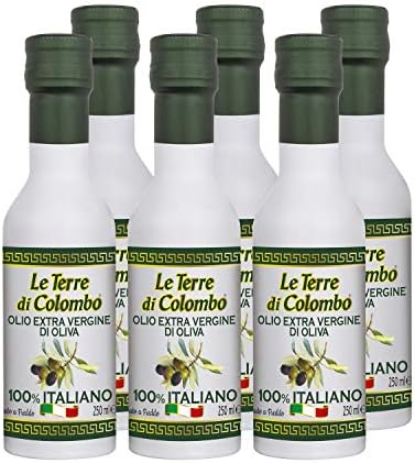 Le Terre di Colombo – 100% Italian Extra Virgin Olive Oil - Aluminium Bottles - Pack of 6 x 0.25 L