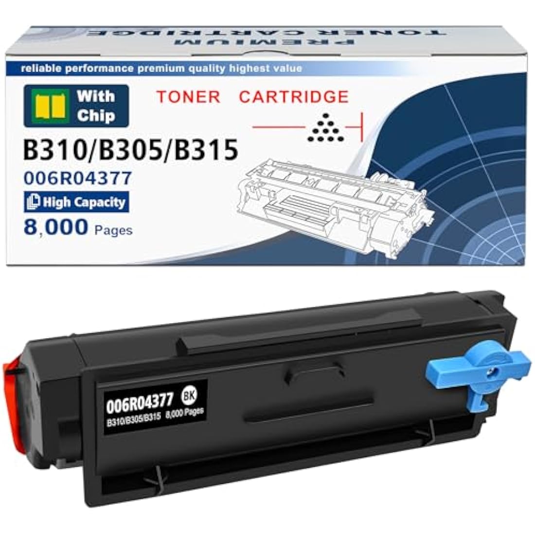 ASEKER 006R04377 Toner Cartridge with Chip Remanufactured for Xerox B310 B315 B305 B310DNI B315DNI B305DNI Series 8000 Page Replace 006R04376 006R04378