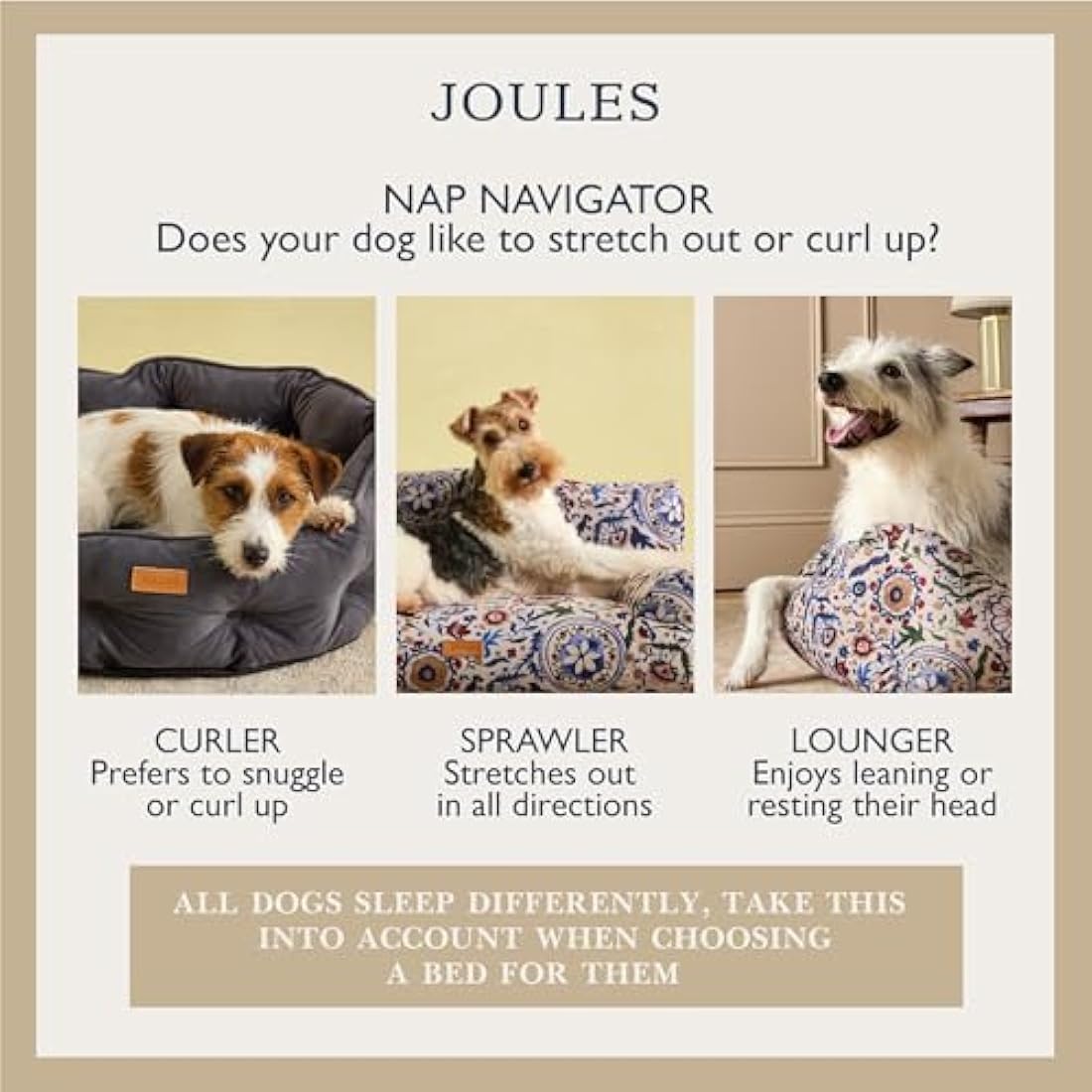 Rosewood x Joules Festival Floral Box Bed for Dogs, Large Dog Bed, Padded Sides, Non-Slip Base, Luxury Pet Bed for Large Dogs