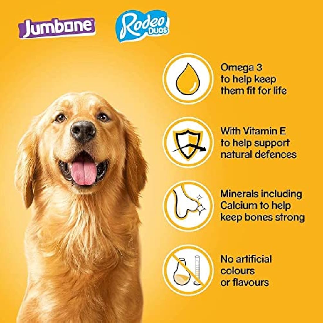 Pedigree Rodeo Duos & Jumbone Medium Dog Treats in Mega Box - Multi Mix, 780g Chews (Pack of 1)