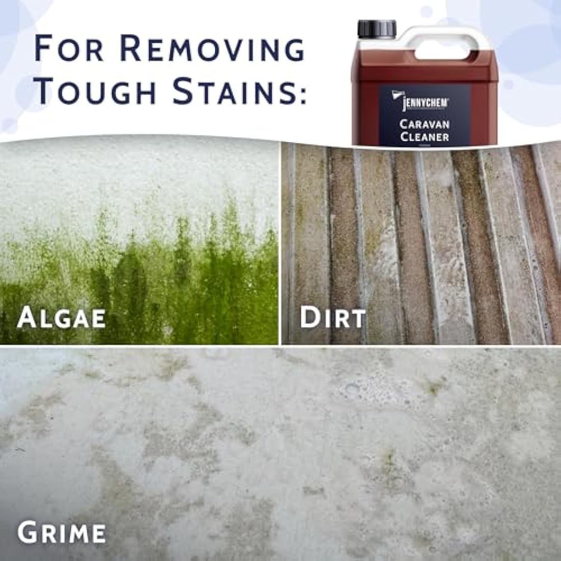 Concentrated Motorhome & Caravan Cleaner (5L) - Campervan Cleaner - Algae and Caravan Black Streak Remover on All Caravan Surfaces