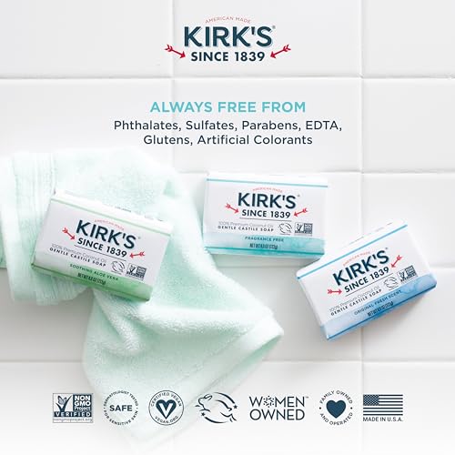 Kirk's Fragrance Free Castile Bar Soap (3 Pack)