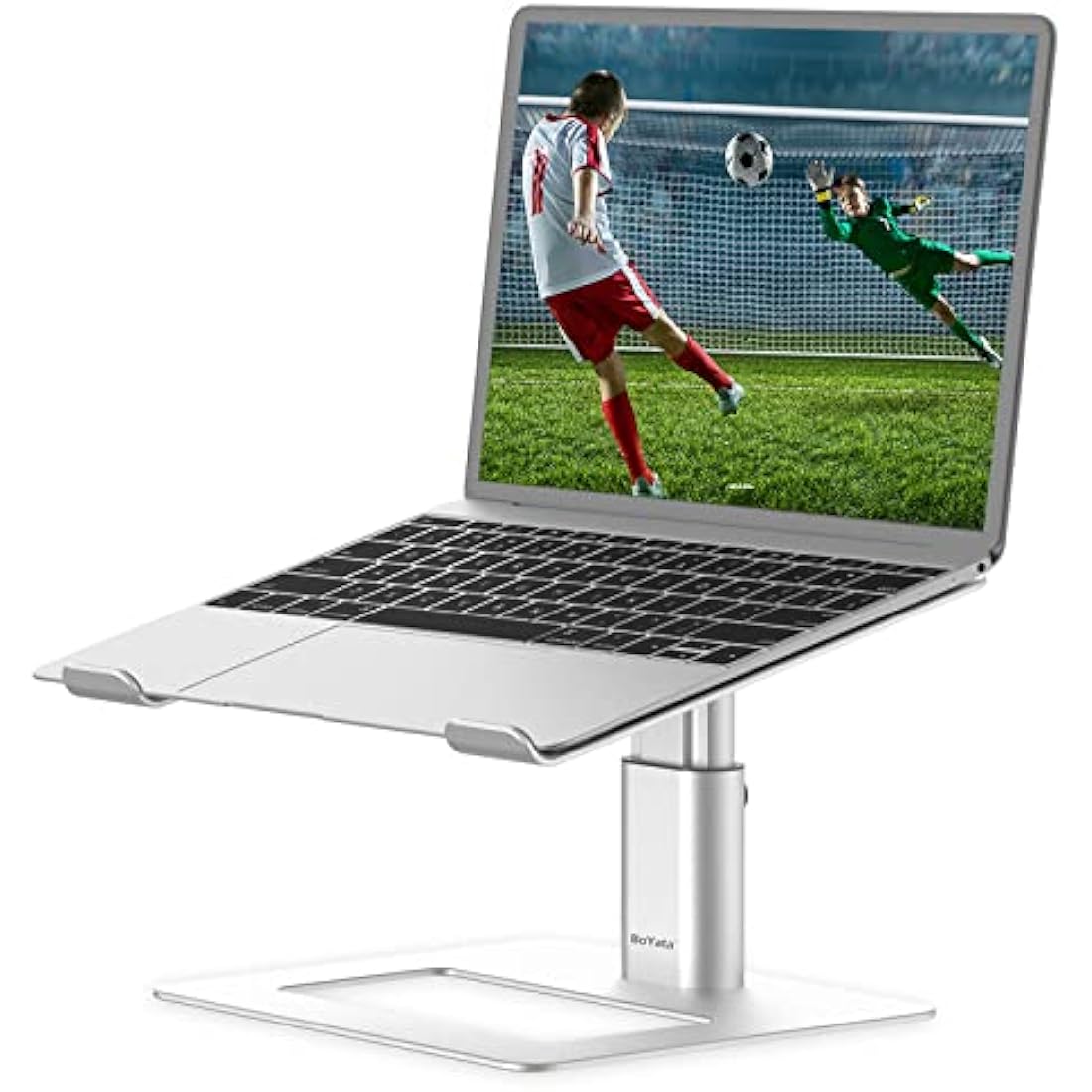 BoYata Laptop Stand, Height Adjustable Ventilated Laptop Holder, Notebook Stand Compatible with 10-17'' MacBook Pro/Air, Dell, HP, Samsung, Acer