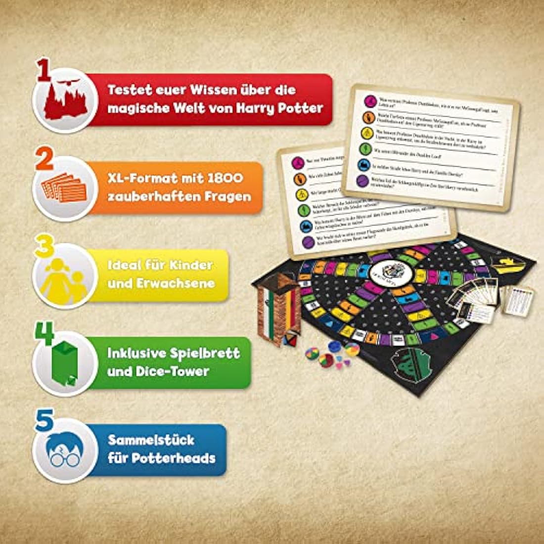 Trivial Pursuit - Harry Potter XL - Harry Potter Fanartikel - Alter 12+ - Deutsch