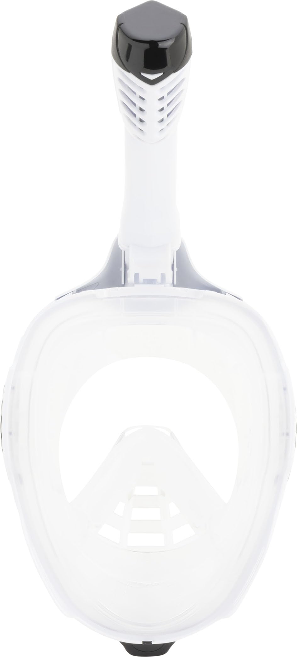 CRESSI Bali Full Face Mask White/Black L/XL - Unisex Integral Snorkel Mask, Anti Fog Clear Lens, 100% Silicone, Dry Snorkel with Float Valve, Action