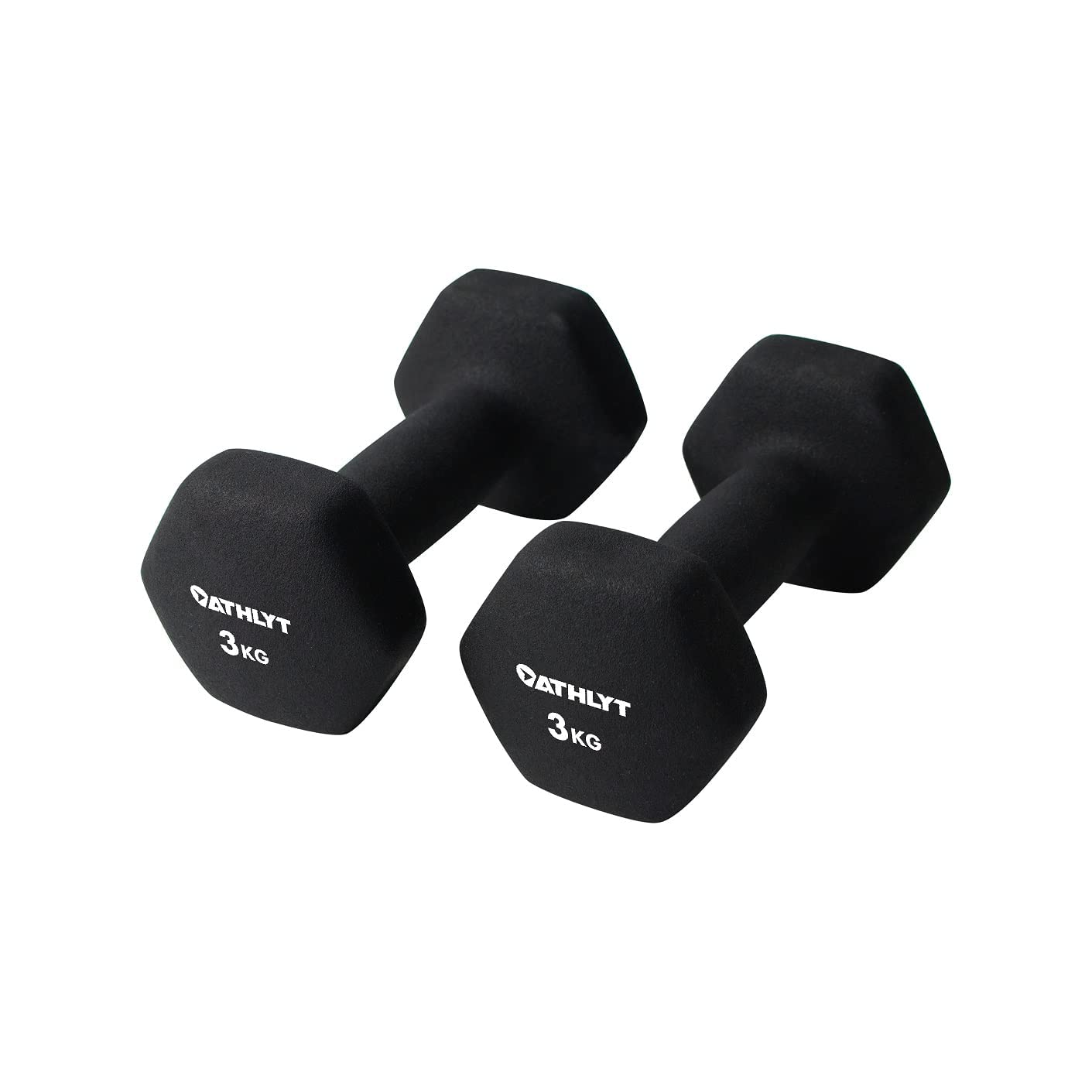 Athlyt - Neoprene Dumbbell Weights, 2 x 3kg