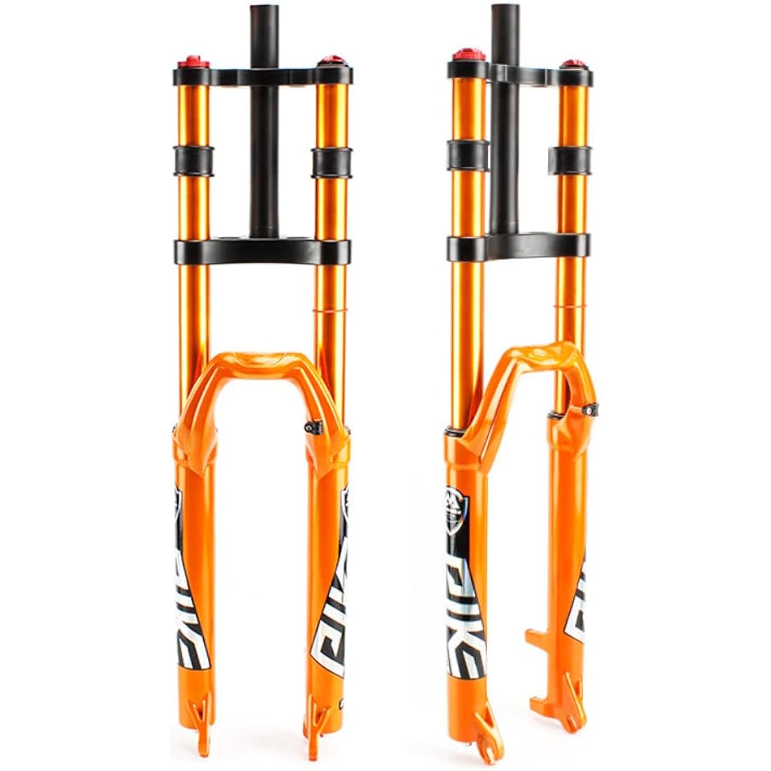 splumzer Bicycle Suspension Fork 26/27.5/29" for Mountain Bike DH Air Double Shoulder Downhill Abseiling Shock Absorber Straight Tube Ultralight Bicycle Shock Absorber Rebound Adjustment