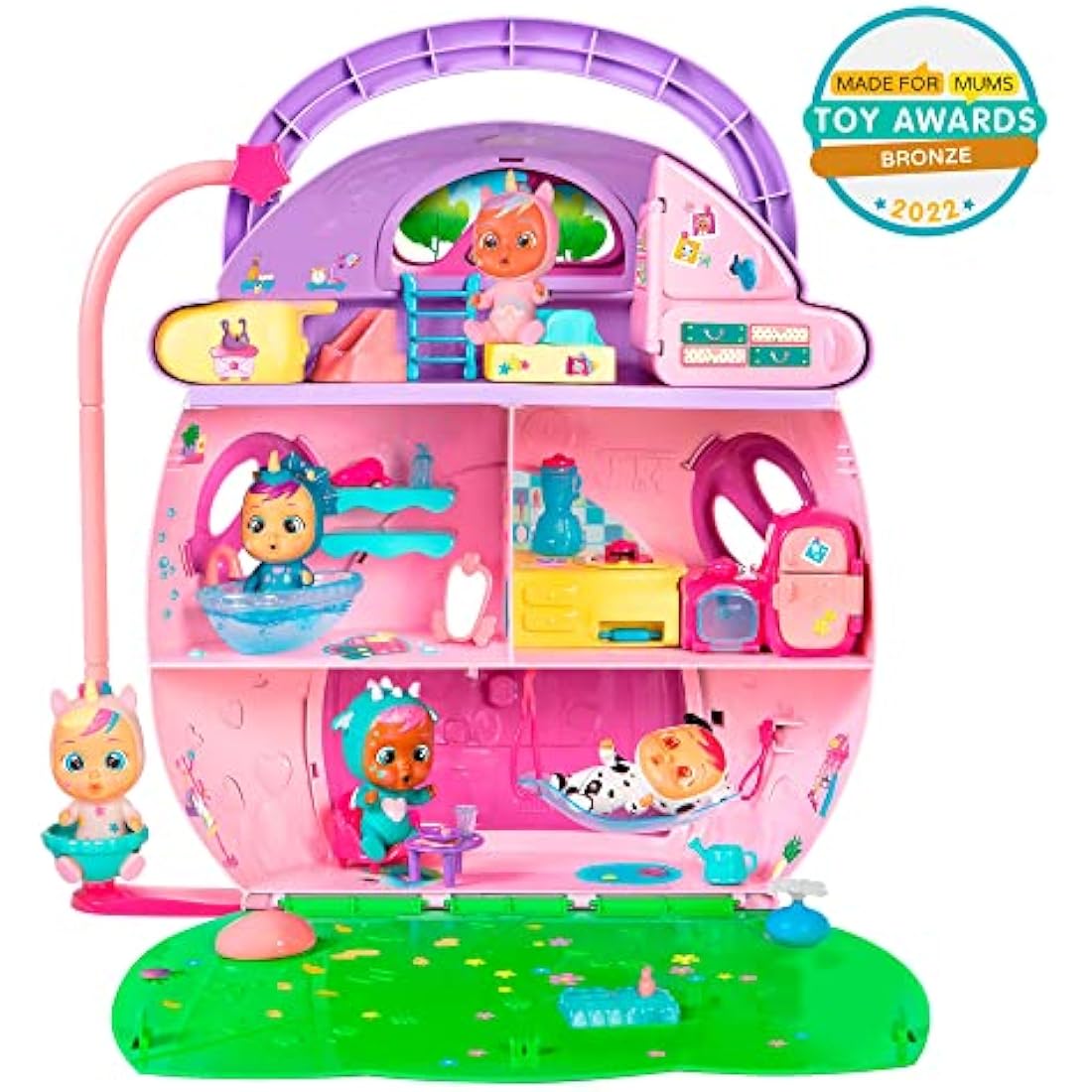 CRY BABIES MAGIC TEARS Dreamy's Mega House, Dreamy character Dolls House with +25 Accessories - Playset toy for Boys and Girls +3 Years
