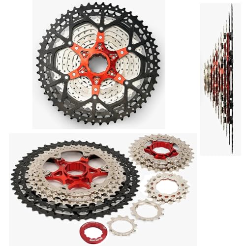 CYSKY 11 Speed Cassette 11-52T Bike Cassette Fit for Mountain Bike, Road Bicycle, MTB, BMX (Light Weight)