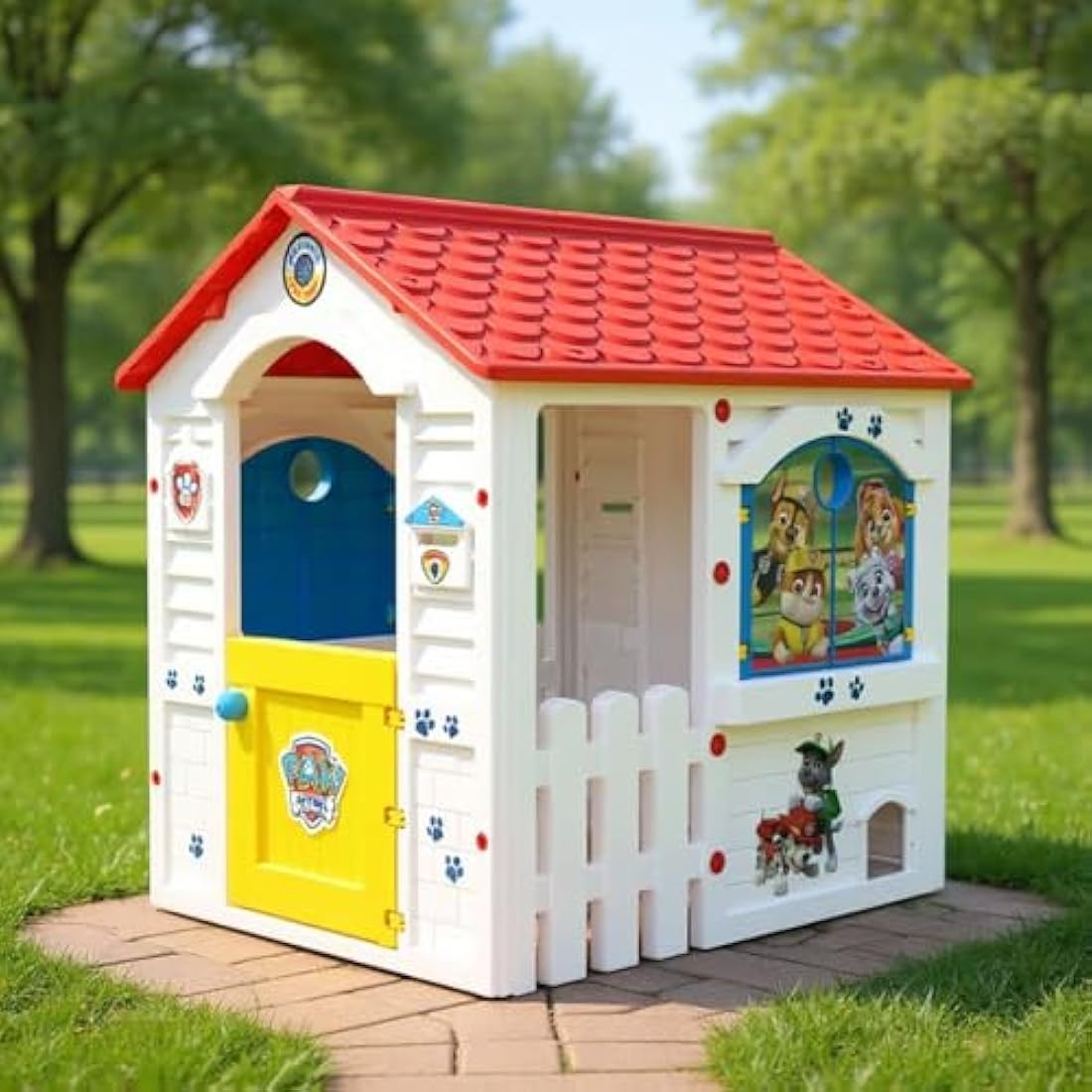 Chicos - Paw Patrol House | Garden Cabin for Children + 24 Months | Sturdy and Durable Outdoor Children's House with Easy Assembly Dimensions: 84 x 103 x 104 cm (89526)