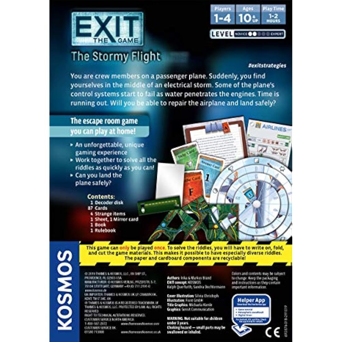 Thames & Kosmos EXIT: The Stormy Flight, Escape Room Card Game, Family Games for Game Night, Party Games for Adults and Kids, For 1 to 4 Players, Ages 10+