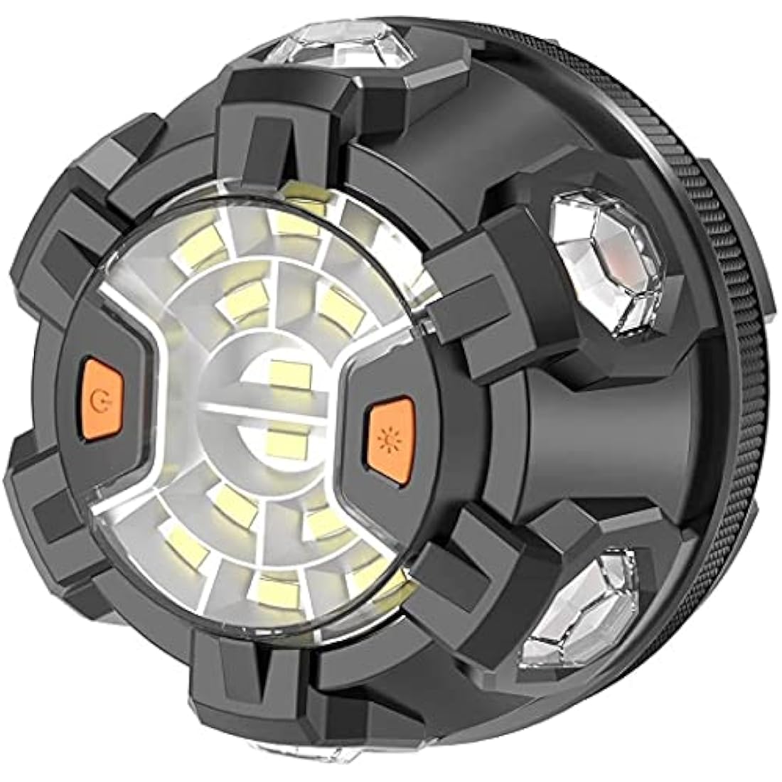 Car LED light Road Flares, Vehicle Emergency Breakdown Kit, with 8 Amber Flashing modes,Warning Signal beacon disc for safety with 1.5km 360 degree visibility plus magnetic base and hook attachment