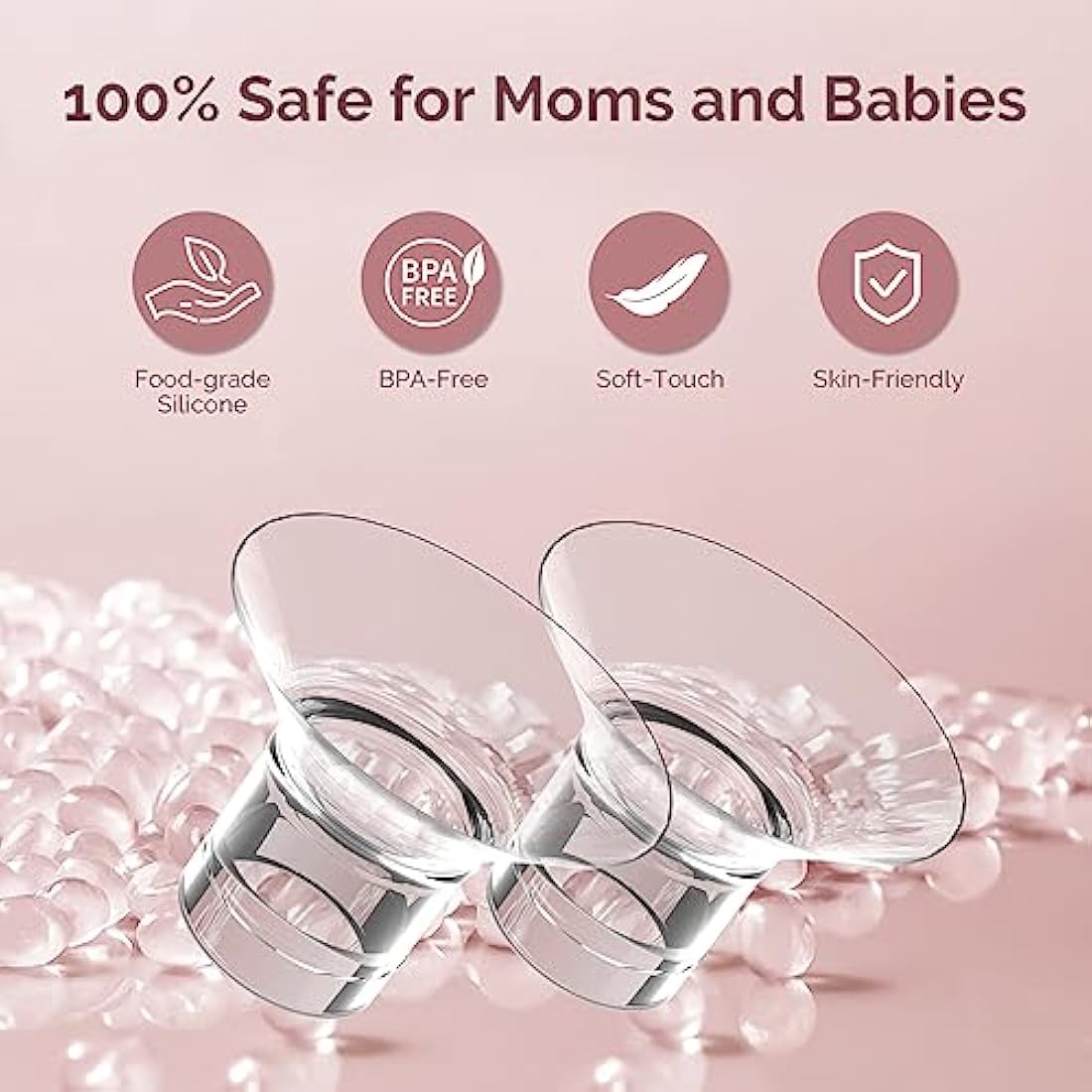 semai Flange Inserts 19mm Breast Pump Parts Compatible with Medela/Momcozy S12 Pro/S9 Pro/S12/S9/Spectra/Elvie 24mm Breast Pump Shields/Flanges, Reduce 24mm Nipple Tunnel Down to Correct Size, 4PCS