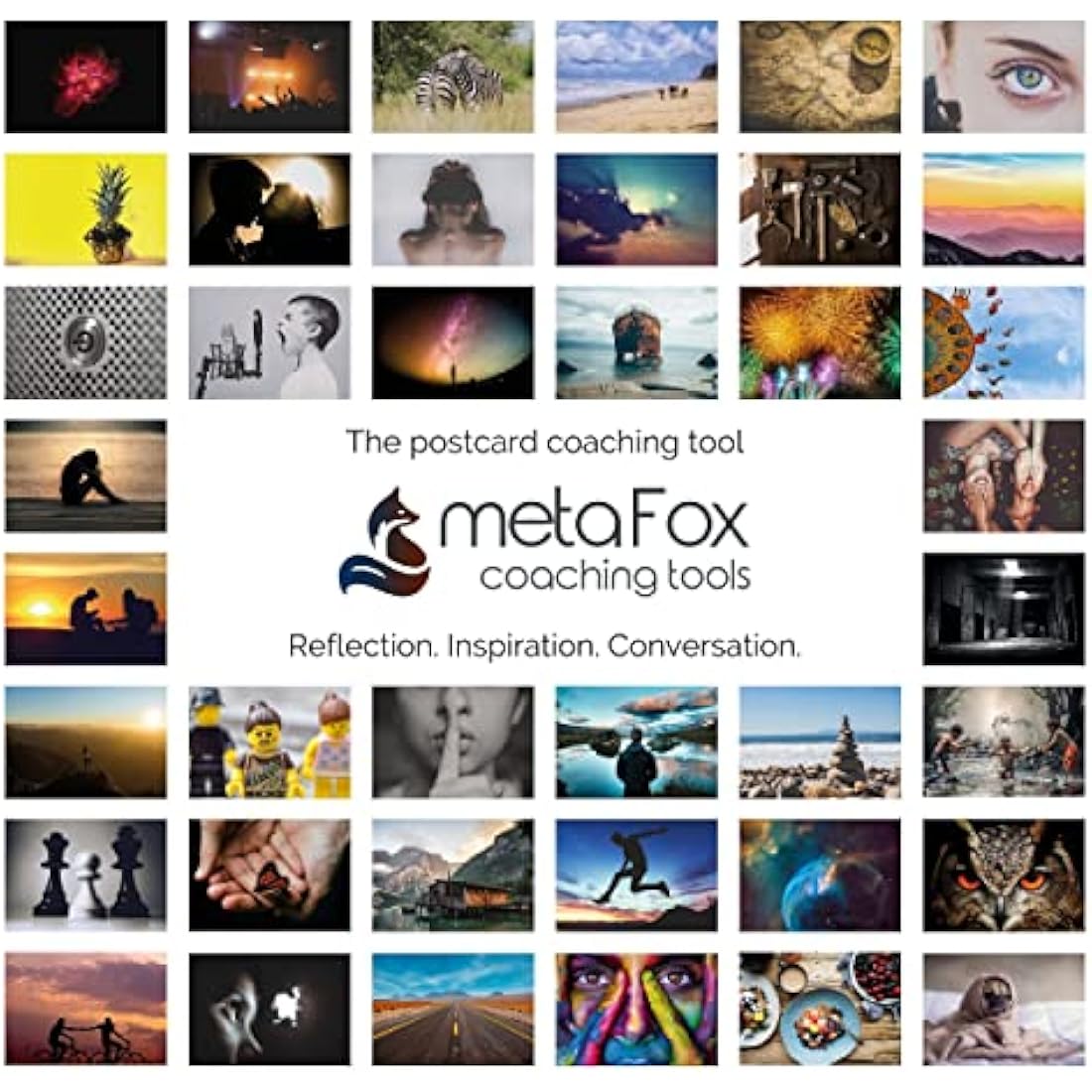 metaFox The World of Emotions Postcard Pack | 52 cards for coaching and therapy | Master your emotions and develop your emotional intelligence