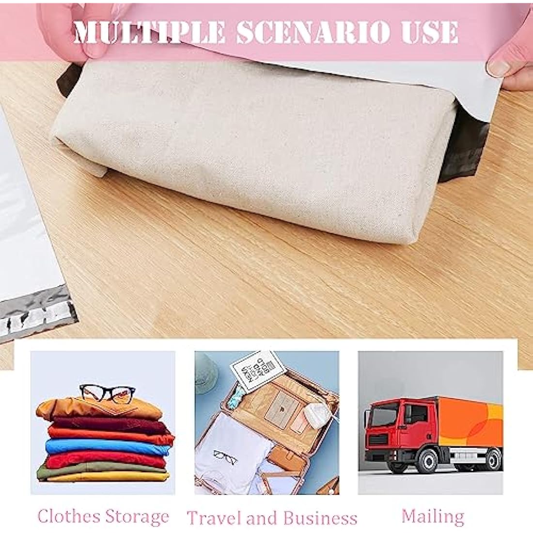 10pcs 50x70cm Pink Vinted Postage Bags Mailing Bags for Clothes,Mailing Poly Postal Self Seal Bags,Large Parcel Shipping Bags Strong Packaging Bags Delivery Bags Plastic Envelopes for Posting Clothes
