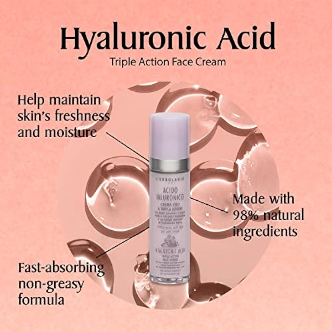 L'Erbolario Hyaluronic Acid Face Cream for Combination Skin