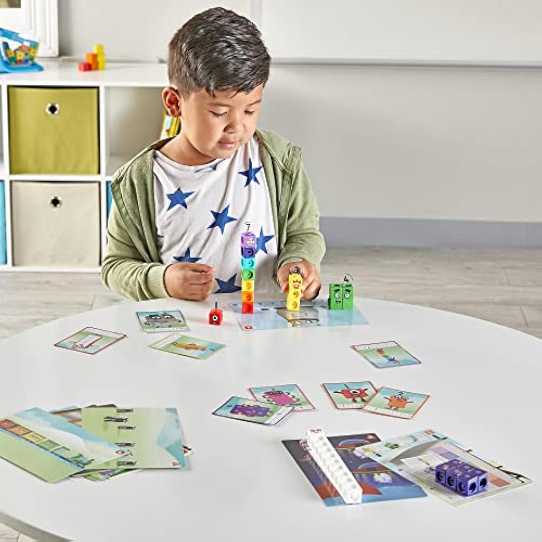 Learning Resources MathLink Cubes Numberblocks 1-10 Activity Set, Early Years Maths Learning, Build, Learn & Play in The Classroom & at Home