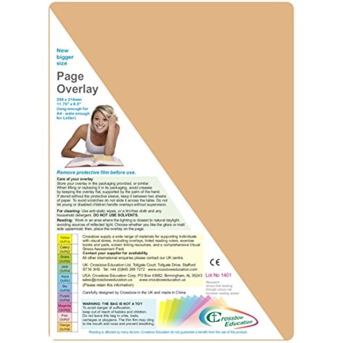 Crossbow Education Page Overlay - Orange (Pack of 5)