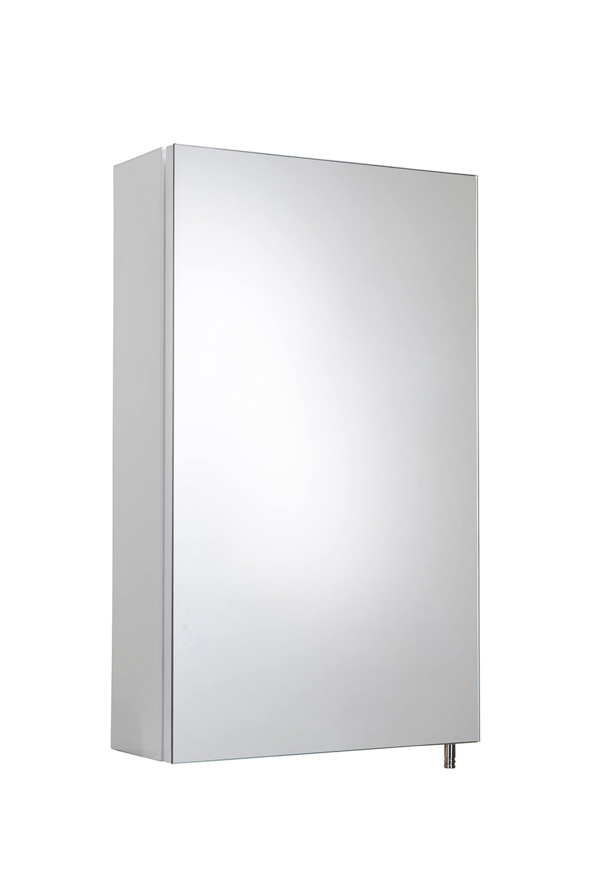 Croydex Cullen White Steel Bathroom Mirror Cabinet, Single Door Cabinet with Adjustable Internal Shelf, Pre-Assembled & All Hardware Included, Help