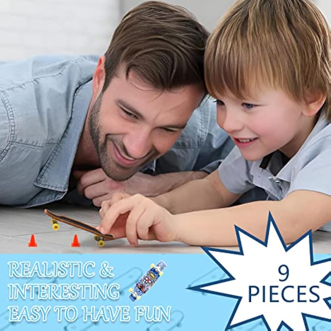 Morofme Mini Finger Toy Set: Finger Skateboards, Shoes, Pants & Knee Pads for Graffiti Fingerboard for Kids & Adults