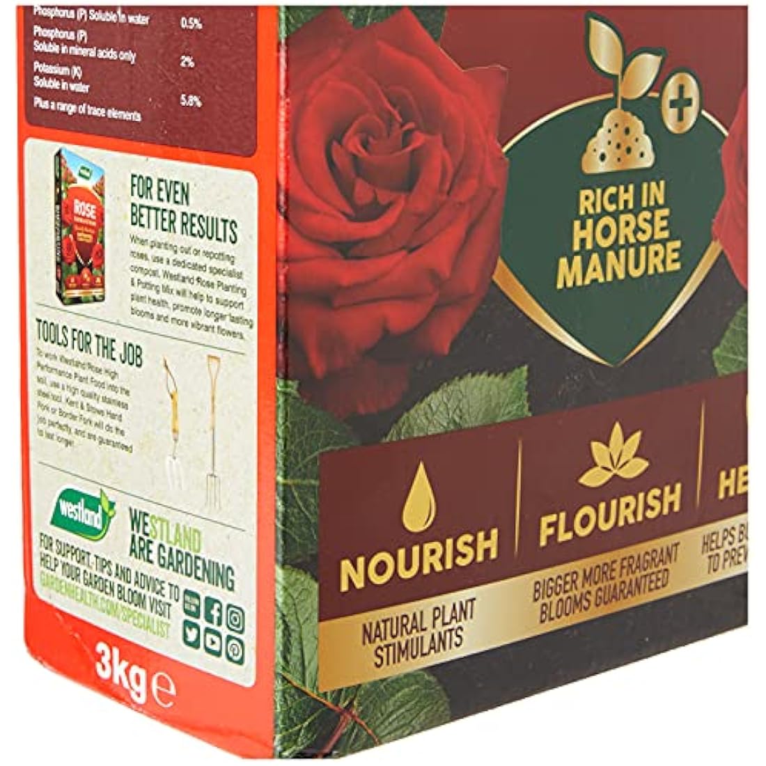 Westland Horse Manure and Plant Stimulant Enriched Rose Food, 3 kg